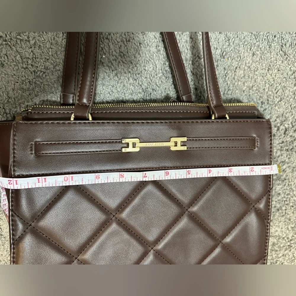 Anne Klein quilted tote bag with card case